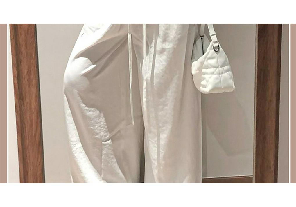 Maternity High-Waisted Wide-Leg Linen Pants – Summer Ice Silk Sun Protection Style
