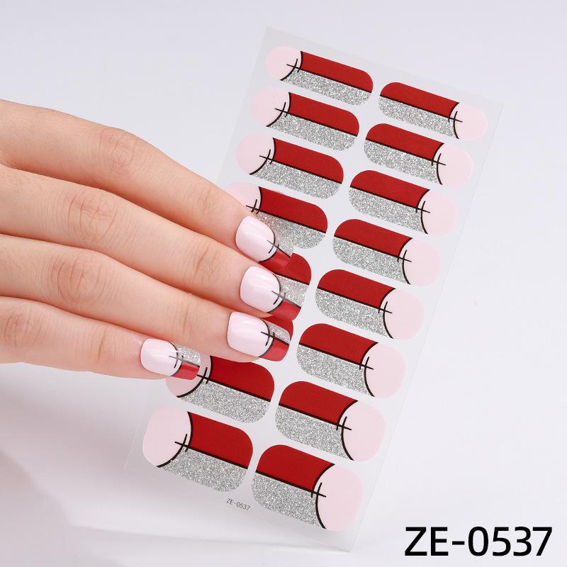 French Manicure Stickers Waterproof Nail Polish Film Nail Stickers