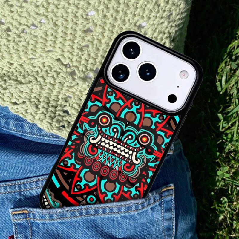 Aztec Calendar Mayan Native Stone Phone Case Cover for IPhone 11 12 13 14 15 16e 17 Pro Max Coque for IPhone 17 Air