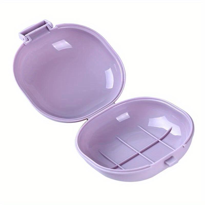1Pc Waterproof Soap Box with Lid Travel Bathroom Creative Cute Solid Color Draining Portable Holder Camping Equipment