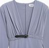 2024 Winter Women's European & American Style Belted Pleated Dress