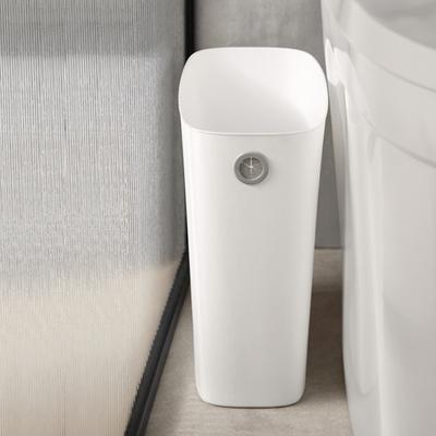 Household Trash Can Without Lid Press Ring Modern Large Capacity Living Room Kitchen Bathroom Plastic Waste Rubbish Garbage Storage Bin