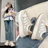 Spring and Autumn new mesh breathable sneakers platform casual dad shoes Forrest Gump shoes