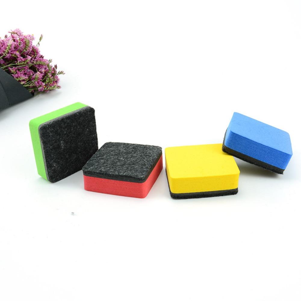 2pcs Magnetic Whiteboard Eraser Square Blackboard Wipe Durable Chalkboard Cleansers Meeting Room