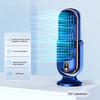 Turbofan Bordventilator med Digitalt Display, Stille Personlig Ventilator med 3 Hastigheder, Genopladelig Lille Ventilator med Timer til Soveværelse Kontor