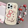 Hello Kitty Chain Case For Iphone 17 Pro Max 16 15 14 13 12 11 Pro Max 17 Air 16e 14 16 15 Plus 16+ Phone Casing Cute Wave TPU