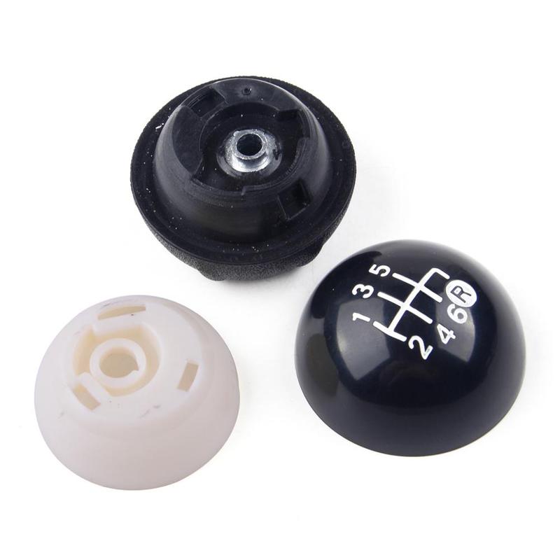 55344048 50295075 50295325 6 Speed Gear Shift Shifter Knob Head Ball Stick Cover Boot Gaiter Fit for Fiat 500 2012-2018 Black