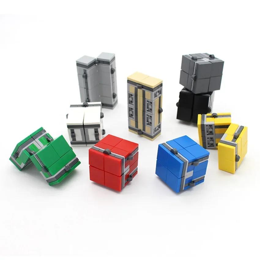 Non-Toxic Building Block Bricks Toy Puzzle Smart Fidget Magic Cubes Spinner Fingertip Technical Assembling New Intelligence Toys