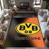 Borussia Dortmund Customized Name Carpet Design for Entryway Bedrooms Kitchen Game Room Anti-slip Rug Anime Office Decor Spiritual Gift