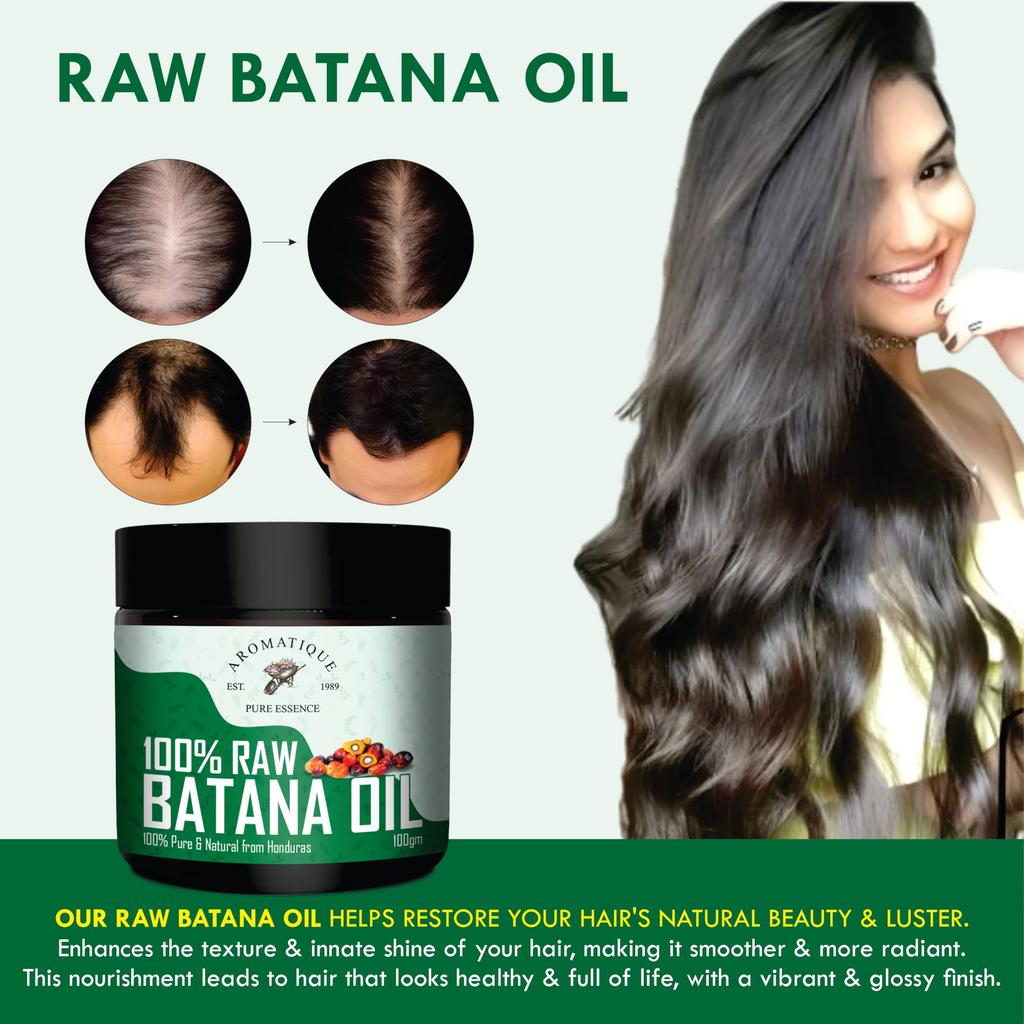 Olio di Batana Crudo Aromatico | Olio di Batana Non Raffinato Pressato a Freddo per la Crescita dei Capelli di Dr Sebi Proveniente dall'Honduras | Nutrizione per Capelli e Pelle (100 grammi)