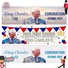Krönungsflagge König Karl III. Premium Polyesterstoff 50x150cm