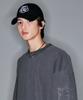 ATTENTIONROW Big Flower Logo Embroidered Ball Cap (Black)