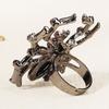Diamond Spiders Shape Hairpin/Earring/Rings Set Halloween Hair Clip for Vacation Carnivals Ponytail Bangs Hairpin Girl