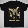 Camiseta de Firma Adam Ant Manga Corta Algodón Negro Mujer Hombre S a 5XL