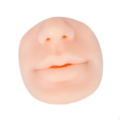 Silicone Nose Mouth Model Piercing Practice Skin Compact Stable Performance Fake Lip Salon