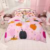 Homewish Watercolor Pumpkin Duvet Cover Set, Hello Fall Bedding Set, Thanksgiving Day Comforter Cover Set