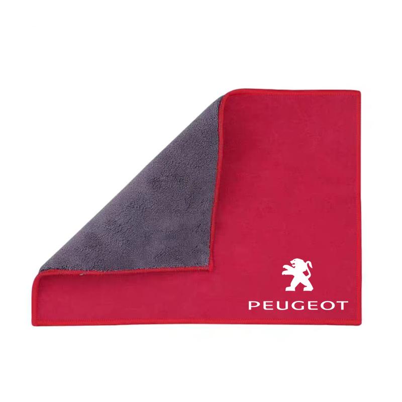 Suede Car Wash Towel Microfiber Cleaning Rag Cloth For Peugeot 206 307 308 3008 L207 208 407 4008 408 508 2008 5008 301 205 106