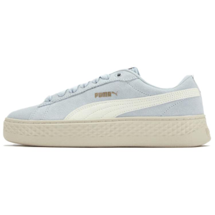 Puma Smash Platform Comfortable Versatile Durable Low-Top Sneakers Women Sneakers Blue White 366488-17