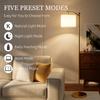 Led Floor Lamp With Remote Control Gold Tone