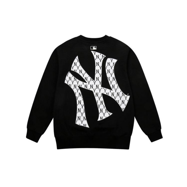 MLB Old Flower Sweatshirts Unisex Black Crew Neck Moderate Regular 31MTM2111-50L
