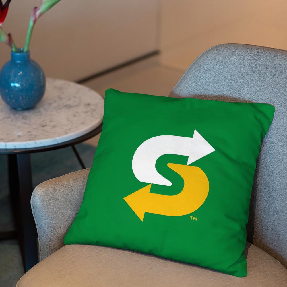 American Restaurant S-Subway-s Cushion Cover 2-in-1 Reversible Plush Pillow Cover | Car/Sofa/Bed | Perfect Gift