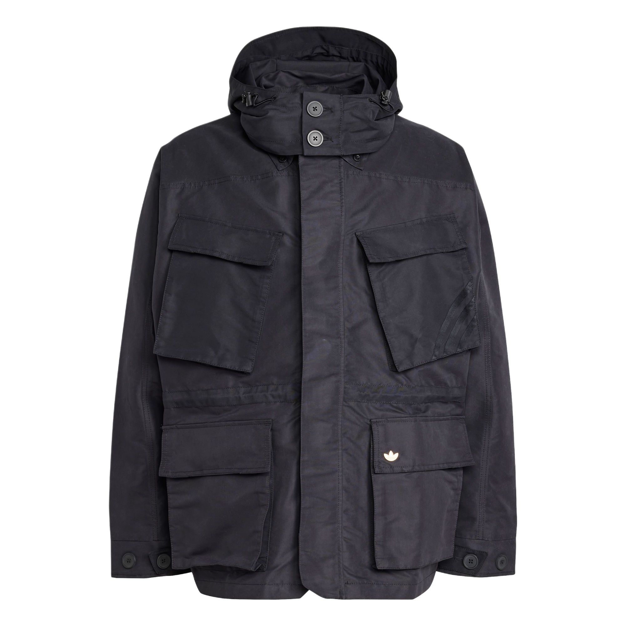

Adidas Originals Loose Fit Detachable Hood Uninsulated Parka Jacket Men Black IZ3182 XS