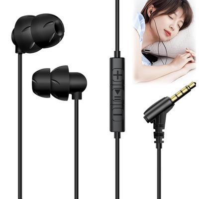 Kabelová sluchátka na spaní s mini, pohodlná, s vysokou kvalitou zvuku, nastavitelná, perfektní pro online a další, s mikrofonem, 4-pólový 3,5mm jack, velikost, nošení, typ do ucha,