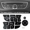 2Pcs Car Audio Button Button Repair Stickers Decal Accessories 16Keys for Twingo