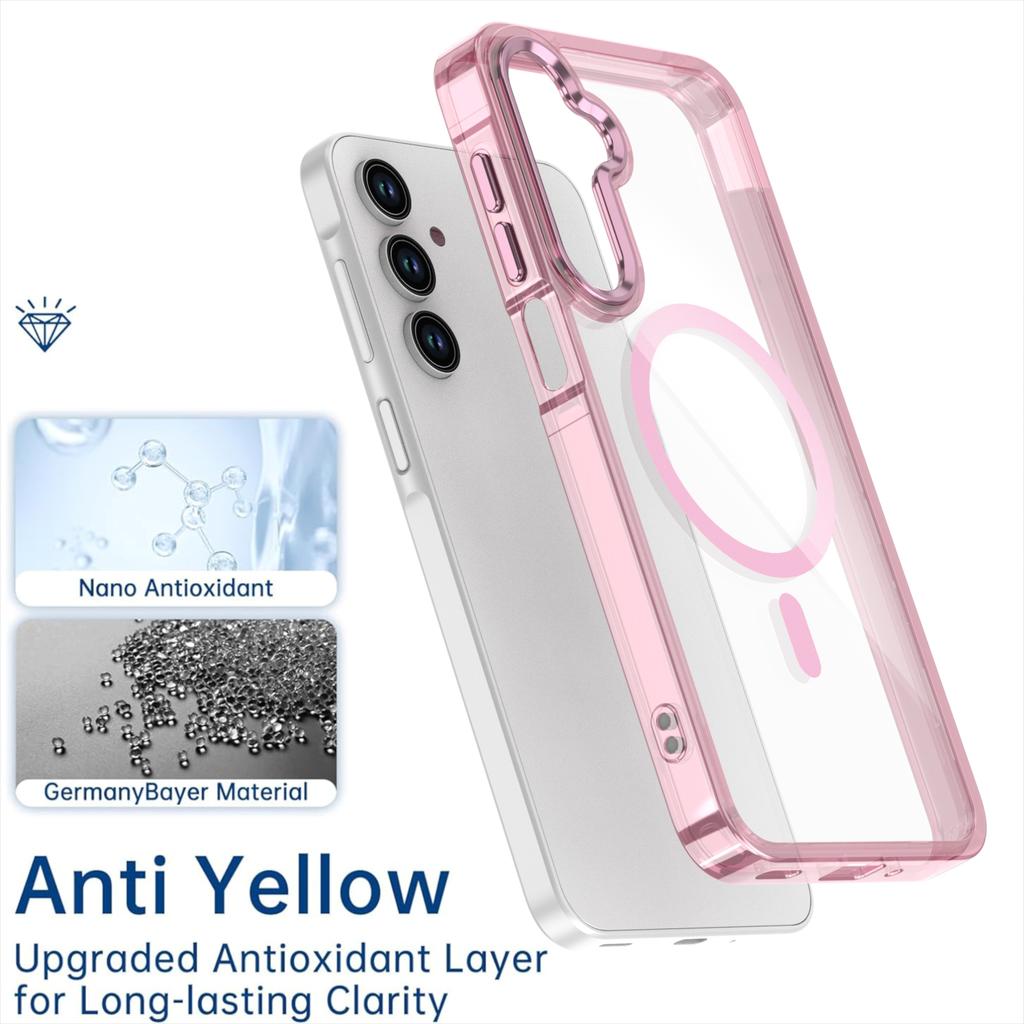 For Galaxy A25 A05 A05S Clear Magnetic Case,Compatible MagSafe Shockproof Protection Cover For Samsung Galaxy A55 A35 5G,A15