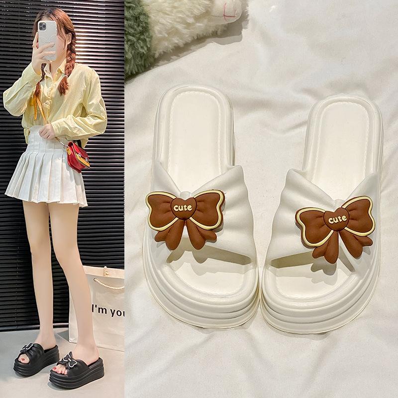 Slippers women's new thick-soled heightened non-slip summer outer wear indoor new EVA thick-soled muffin shoes comfortable one-word drag
