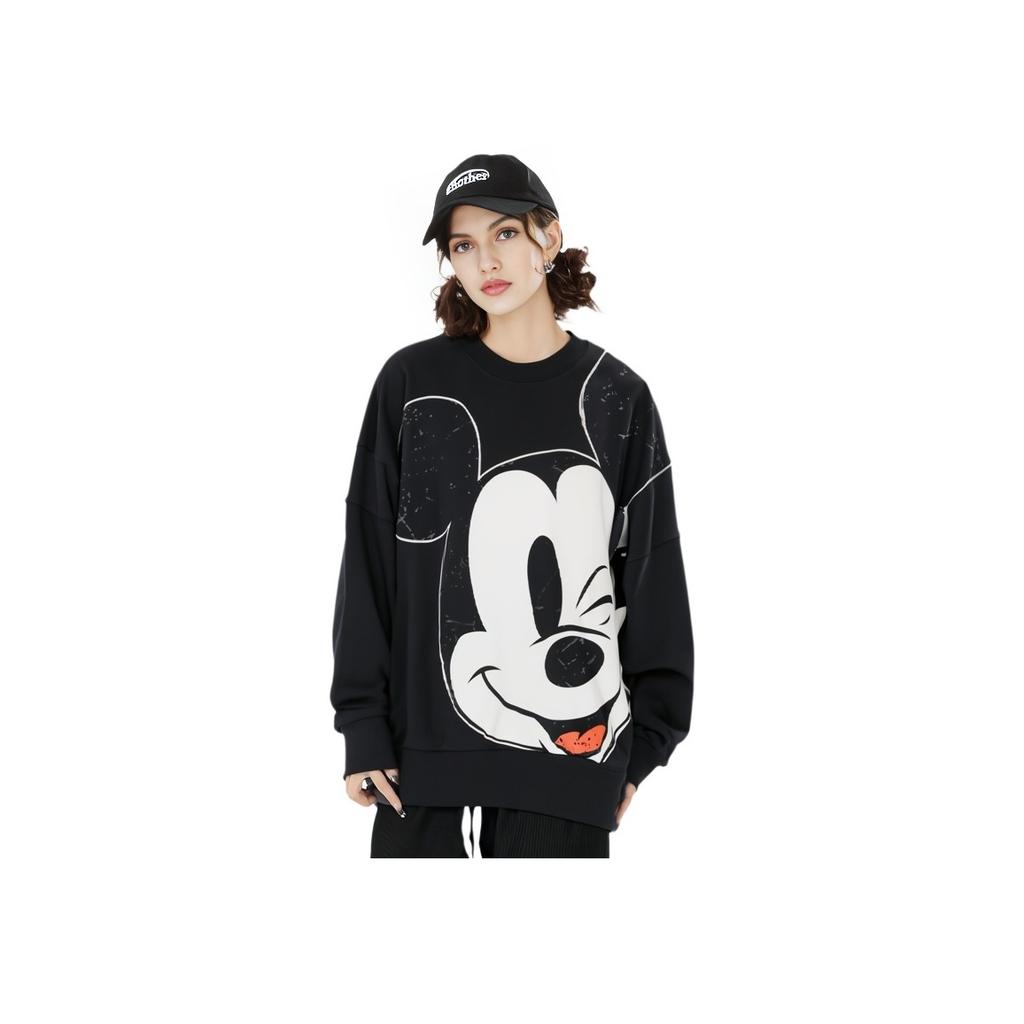 Li-Ning X Disney Co-Branded Oversized Pullover Sweatshirt Women Sweatshirt Black AWDQC28-2