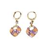 Opal Diamond Hollow Earrings Light Luxury Super Flash Diamond Contrasting Diamond Stud Earrings Niche High-End Exquisite Earrings