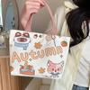 Canvas Tote Bag Cute Storage Bag Large Capacity Mini Handbags Portable Cartoon Print Lunch Bag