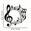 Elegant Wrought Iron Music Symbol Wall Art Black Abstract Metal Sign for Halloween Christmas Decor Farmhouse Gift