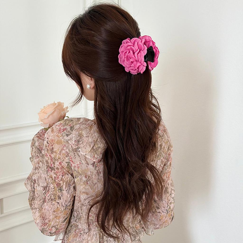 Dreidimensionale Rosenhaarspange Temperament Sommer Einfache Greifklemme Hinterkopf Disc Hair Shark Clip Kopfschmuck