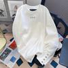 Trendy Boyfriend Spring Autumn 2024 New Splicing Pullovers O-Neck Letter Fashion Solid Color Loose Casual Long Sleeve Hoodies