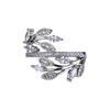 Light Luxury Winding Interwoven Leaf Ring Female Creative Personality Mosaic Zircon Trend Ring Index Finger Ring