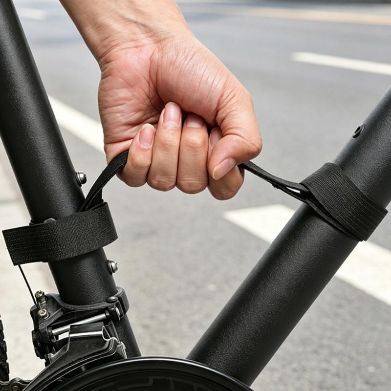 Bike Carry Aid for Upstairs and Loading, PU Grip Handle with Frame Fastener for Common Adult Bikes, Black, Apartment Carry and Garage Storage Support