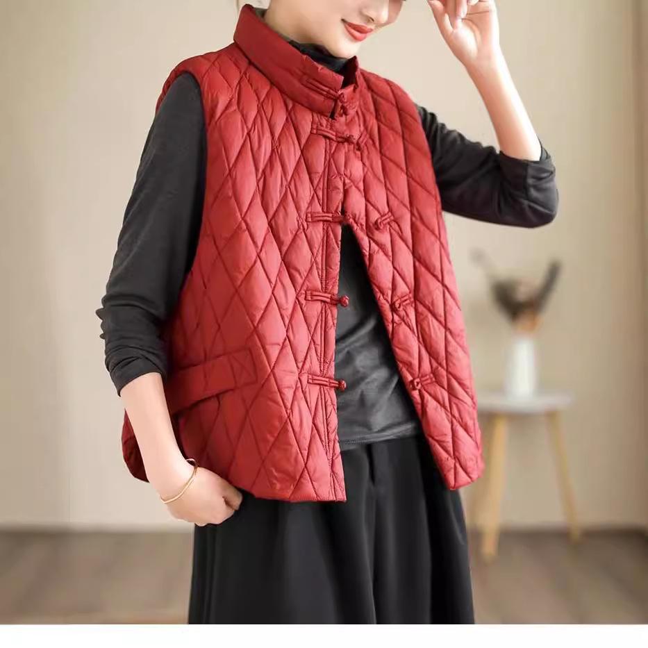 Korean Style Women's Winter White Duck Down Jacket with Stand Collar
