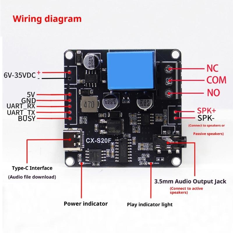 MP3 Voice Decoders Board For Embedded Systems Featuring Serial Communication And Energy Efficient Design
