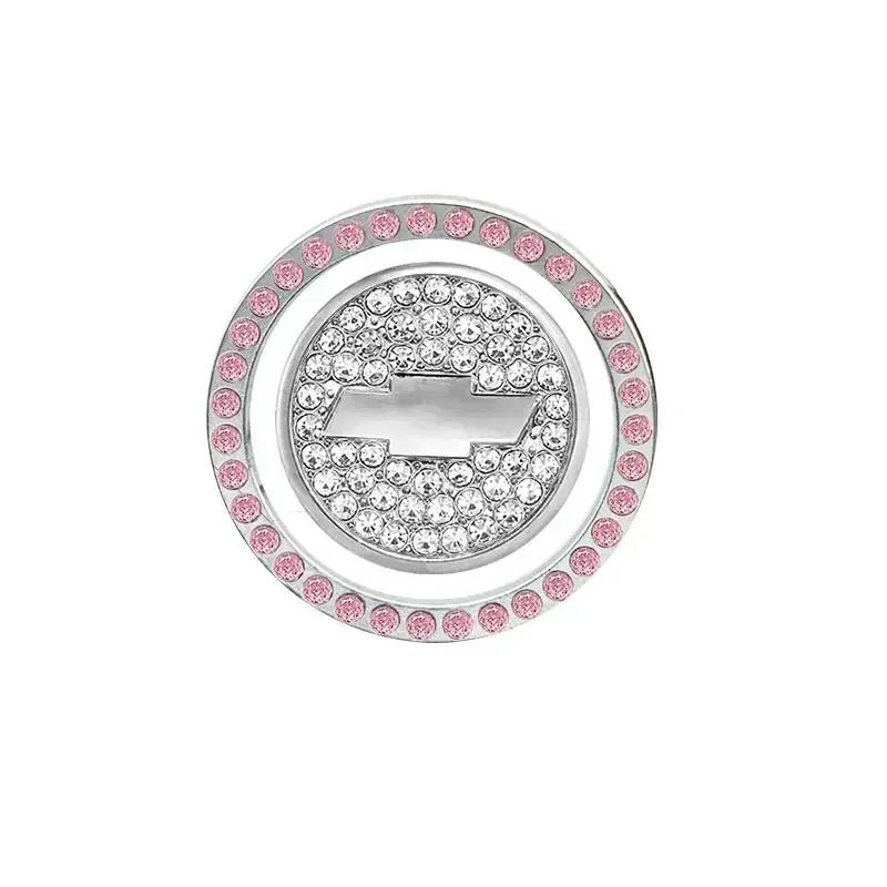 Car One-Click Start Stop Engine Ignition Ring Sticker Crystal Rhinestone Metal Decor For Chevrolet Cruze Aveo Captiva Lacetti