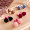Elegant Two-Tone Round Ball Earrings: Double-Sided, High-End, Cute Studs for Daily Wear