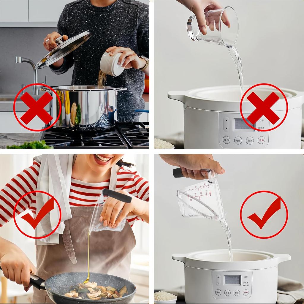 Yowodana Angled Measuring Cup 250ml - Measuring Cup, Wide Measuring Cup, Heat-Resistant Glass, Dishwasher Safe, Non-Slip Handle, Drip-Free, Easy To