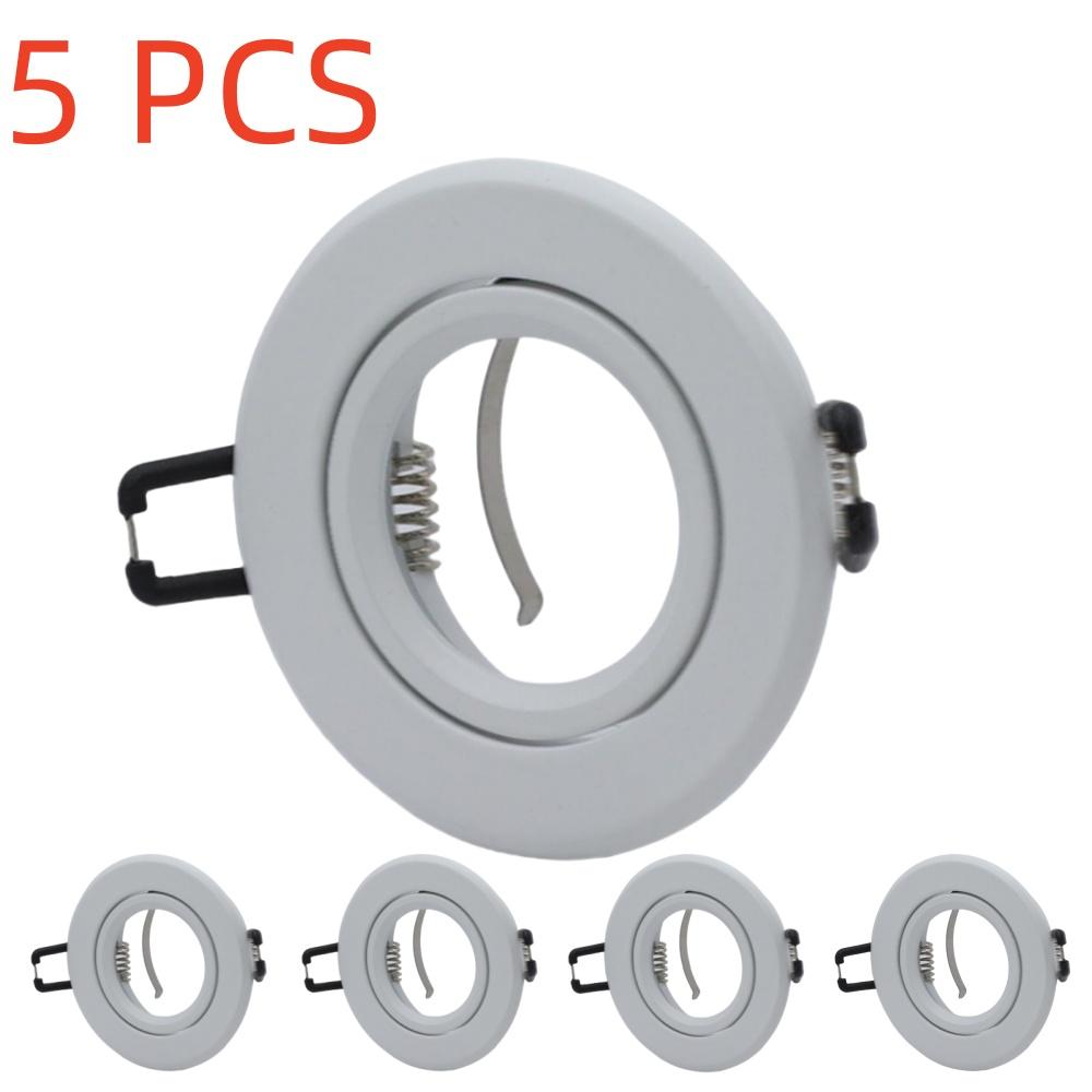 5/10 Pcs Round GU10 Recessed Downlight Replacement Kit MR16 Fitting Mounting Ceiling Spot Lights Frame Lamp Socket Holder