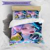 3pcs KPop Demon Hunters RUMI5 Design Cover Set - HD Printed Bedding with 1 Cover and 2 Pillowcases - Perfect for Home and Dorm Decor