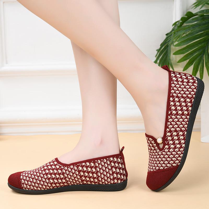 

Весенне-осенние новые дышащие тканевые туфли на одной педали для женщин среднего и пожилого возраста 36