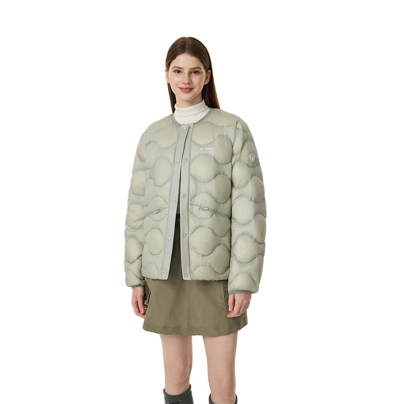

Tanboer Women s Collarless Lightweight Down Jacket M