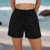 2026 Summer New Women's Solid Color Harem Casual Pants Beach Drawstring Shorts