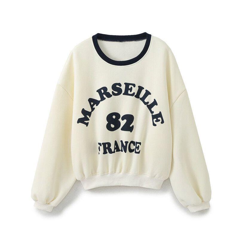 Fashion Style 2024 Spring New Women's Printed Flannel Sweatshirt High Waist Jogger Pants 6050309 712