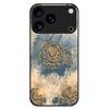 For iPhone 17 Pro Max Case TPU PC Tempered Glass Pattern Printing Phone Back Cover